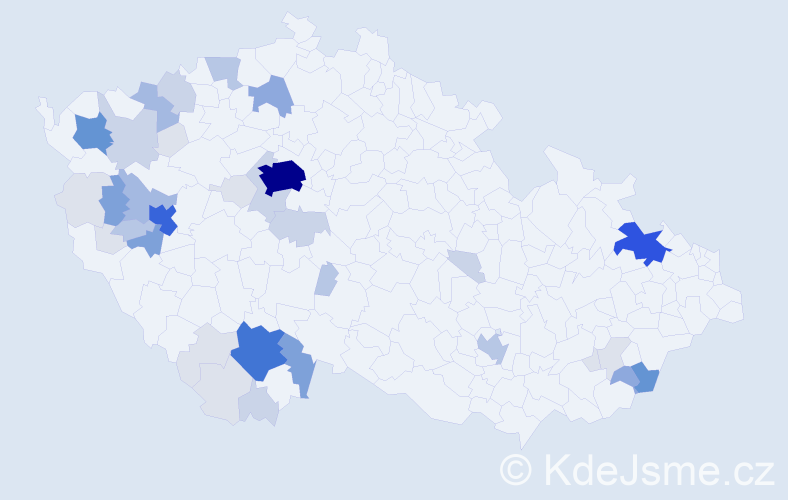 Příjmení: 'Smolek', počet výskytů 162 v celé ČR