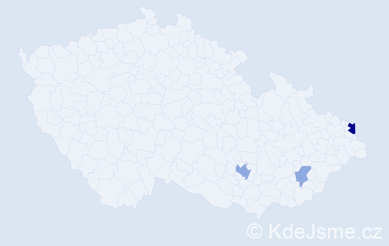 Příjmení: 'Kaháková', počet výskytů 10 v celé ČR