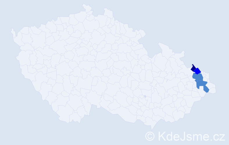 Příjmení: 'Kolig', počet výskytů 7 v celé ČR