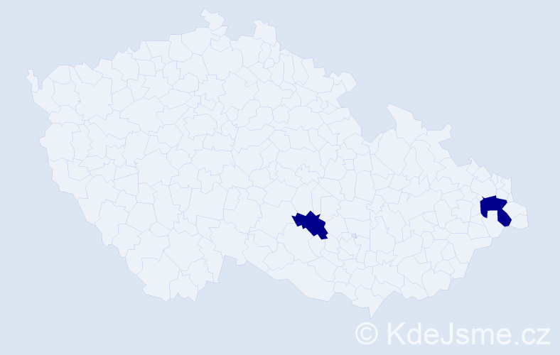 Příjmení: 'Paľovová', počet výskytů 2 v celé ČR