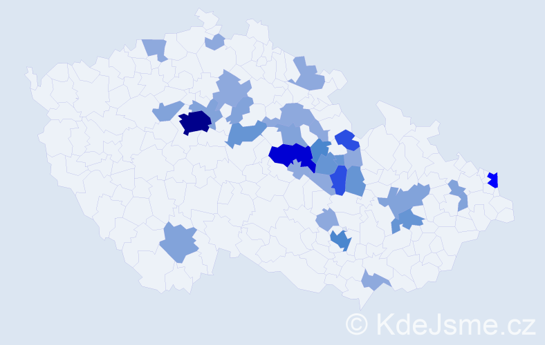 Příjmení: 'Brdíčková', počet výskytů 81 v celé ČR