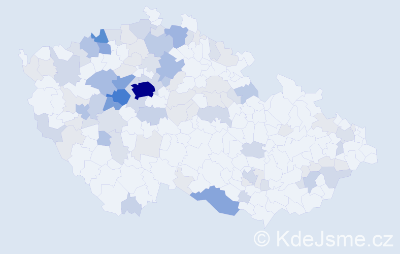 Příjmení: 'Merhautová', počet výskytů 299 v celé ČR