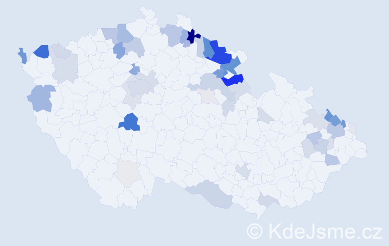 Příjmení: 'Seidel', počet výskytů 194 v celé ČR