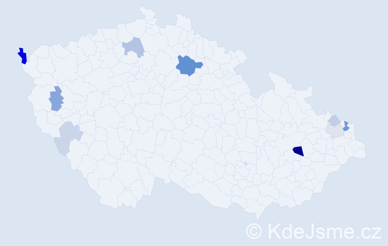 Příjmení: 'Sarková', počet výskytů 24 v celé ČR