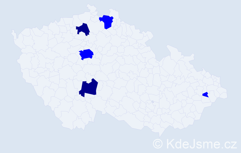 Příjmení: 'Mišáni', počet výskytů 7 v celé ČR