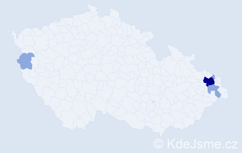 Příjmení: 'Poremská', počet výskytů 12 v celé ČR