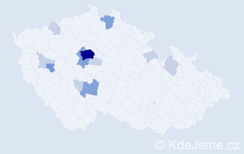Příjmení: 'Hlaveš', počet výskytů 31 v celé ČR