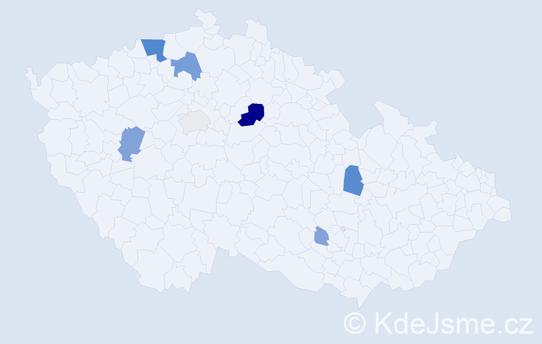 Příjmení: 'Haslinger', počet výskytů 22 v celé ČR