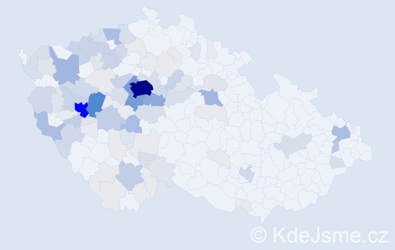 Příjmení: 'Kraftová', počet výskytů 386 v celé ČR