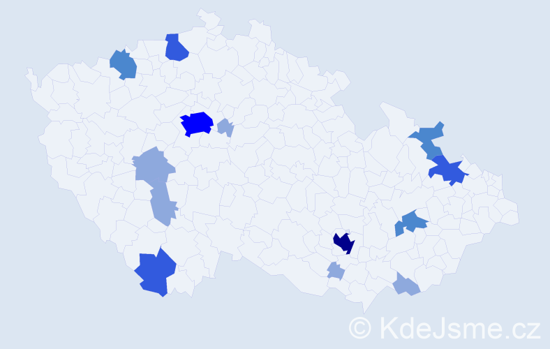 Příjmení: 'Lerche', počet výskytů 29 v celé ČR