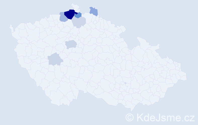 Příjmení: 'Kny', počet výskytů 32 v celé ČR