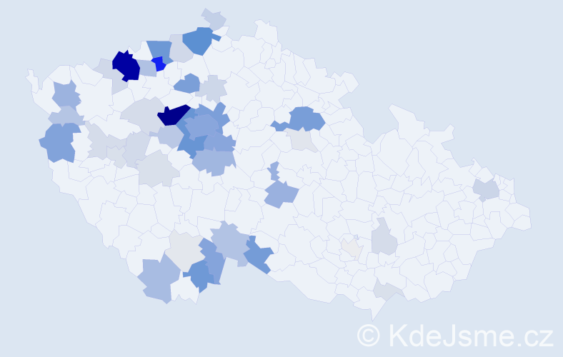 Příjmení: 'Doksanská', počet výskytů 211 v celé ČR