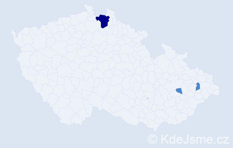 Příjmení: 'Ressner', počet výskytů 5 v celé ČR