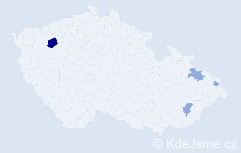 Příjmení: 'Pilatová', počet výskytů 4 v celé ČR