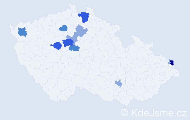 Příjmení: 'Kozlowski', počet výskytů 24 v celé ČR