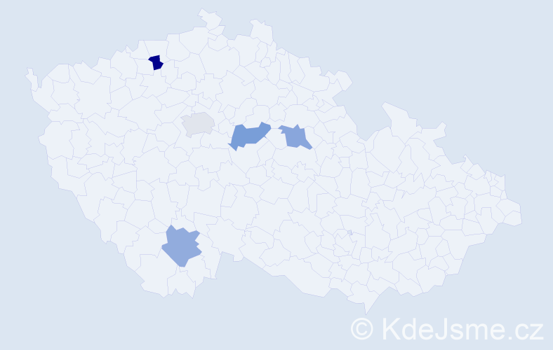 Příjmení: 'Rygleviczová', počet výskytů 5 v celé ČR