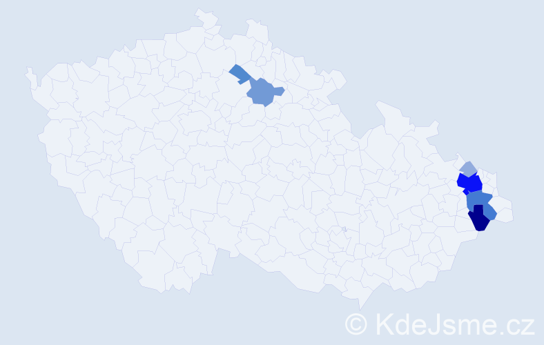 Příjmení: 'Kašperlíková', počet výskytů 33 v celé ČR