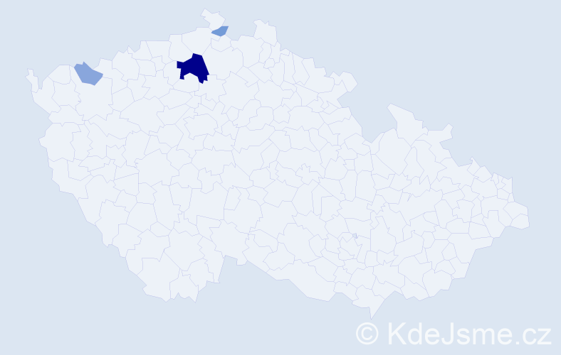 Příjmení: 'Guderová', počet výskytů 11 v celé ČR