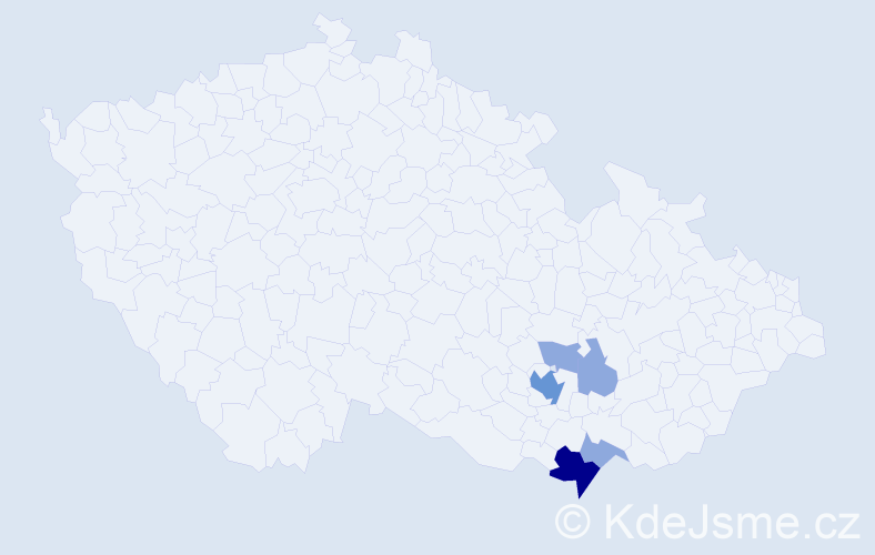 Příjmení: 'Barančic', počet výskytů 14 v celé ČR
