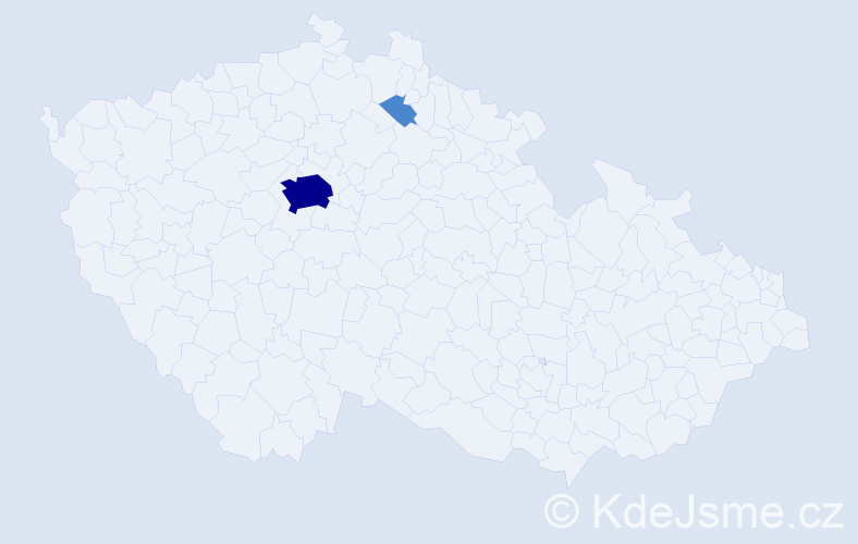 Příjmení: 'Konvalin', počet výskytů 4 v celé ČR