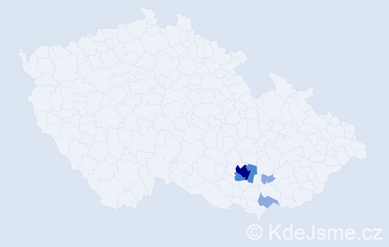 Příjmení: 'Skládanková', počet výskytů 11 v celé ČR