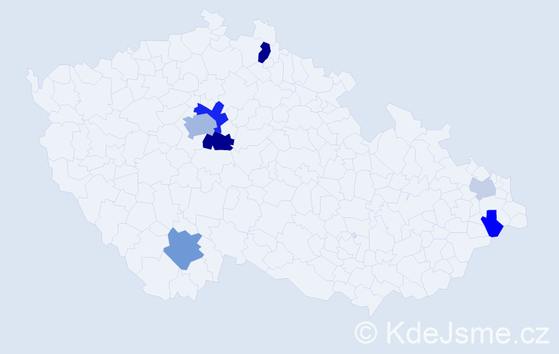 Příjmení: 'Klinke', počet výskytů 19 v celé ČR