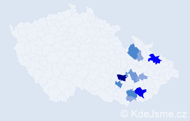 Příjmení: 'Kosorin', počet výskytů 29 v celé ČR