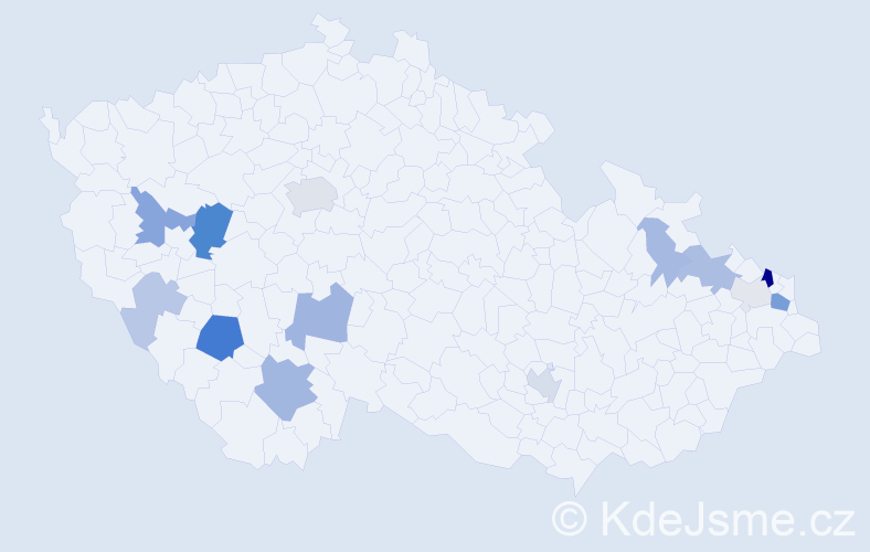 Příjmení: 'Maroš', počet výskytů 35 v celé ČR