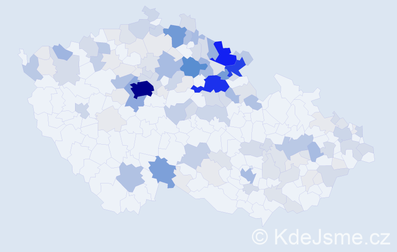 Příjmení: 'Viková', počet výskytů 531 v celé ČR