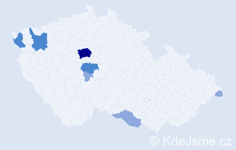 Příjmení: 'Vatechová', počet výskytů 14 v celé ČR
