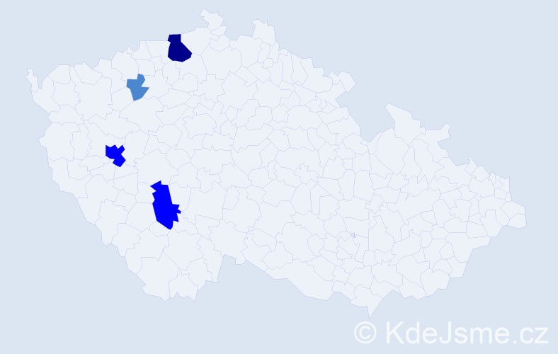 Příjmení: 'Koubec', počet výskytů 12 v celé ČR