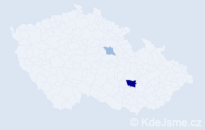 Příjmení: 'Isaac', počet výskytů 5 v celé ČR