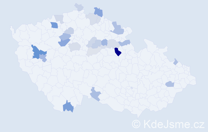 Příjmení: 'Bernhardová', počet výskytů 74 v celé ČR