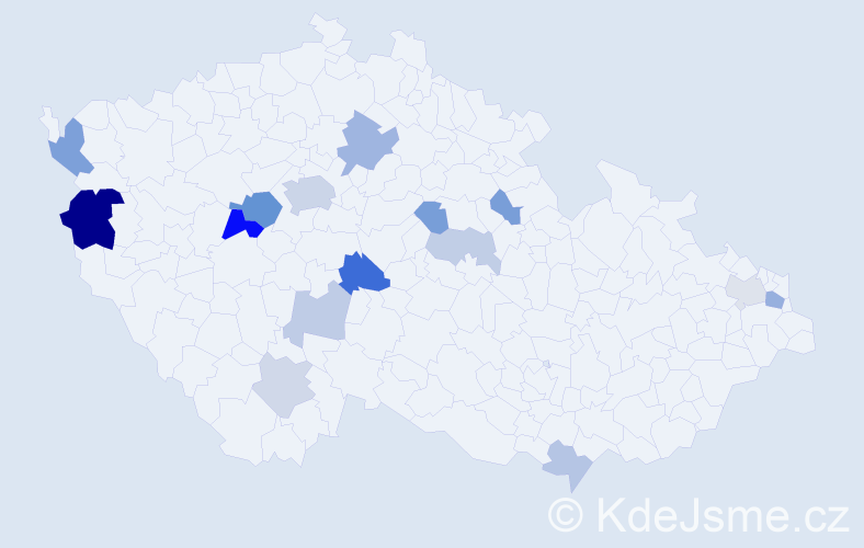 Příjmení: 'Sarvašová', počet výskytů 33 v celé ČR