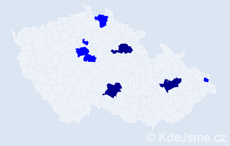 Příjmení: 'Eigel', počet výskytů 11 v celé ČR