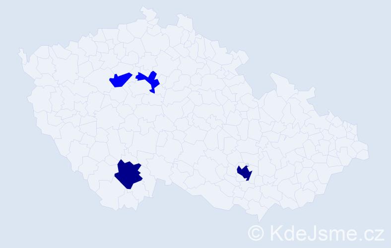Příjmení: 'Korin', počet výskytů 6 v celé ČR