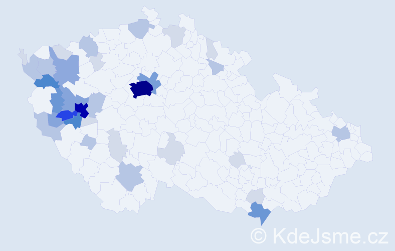 Příjmení: 'Harmáček', počet výskytů 118 v celé ČR
