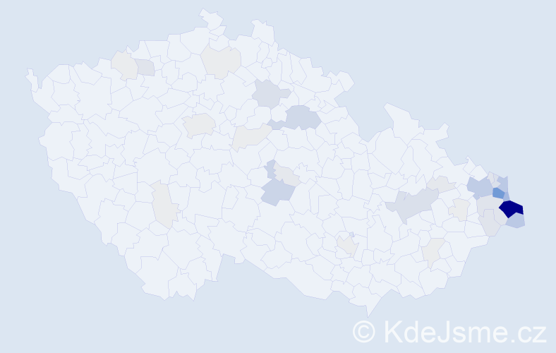 Příjmení: 'Szturc', počet výskytů 215 v celé ČR