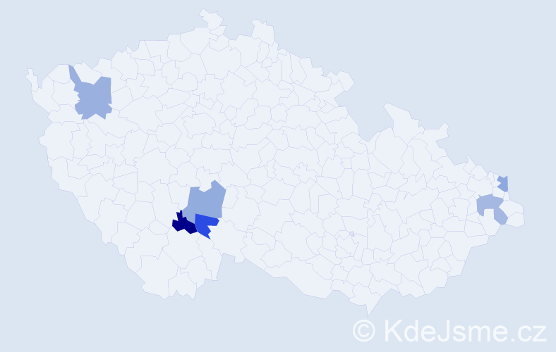 Příjmení: 'Sabon', počet výskytů 6 v celé ČR
