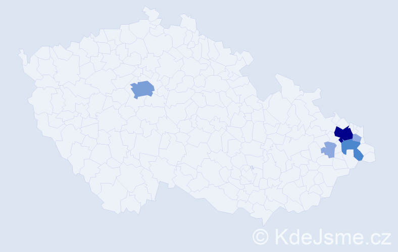 Příjmení: 'Piper', počet výskytů 14 v celé ČR
