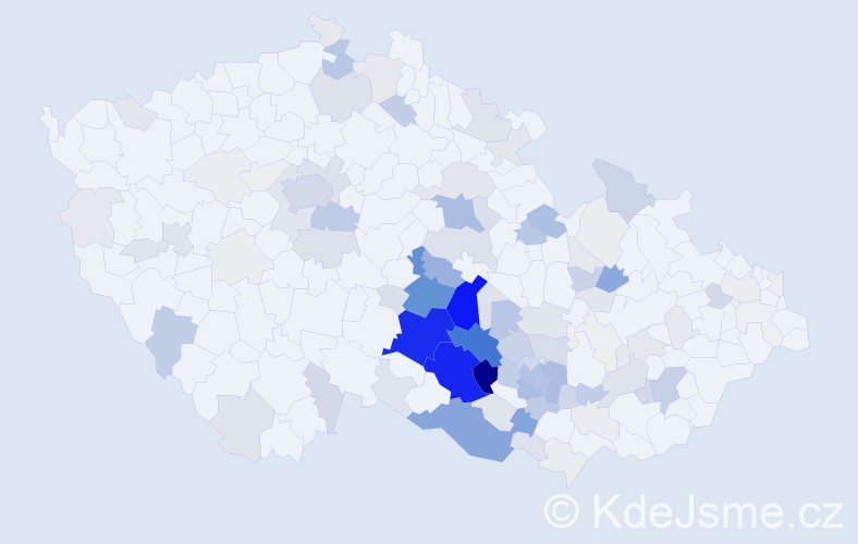 Příjmení: 'Krčál', počet výskytů 548 v celé ČR