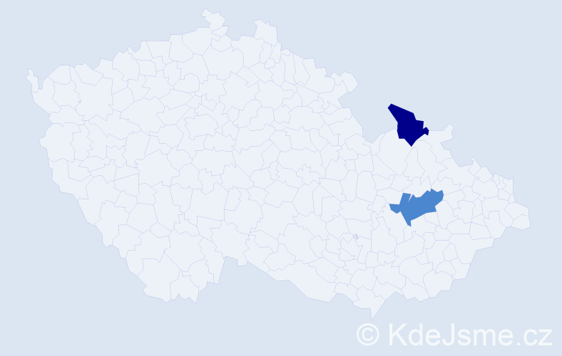 Příjmení: 'Čokojová', počet výskytů 4 v celé ČR