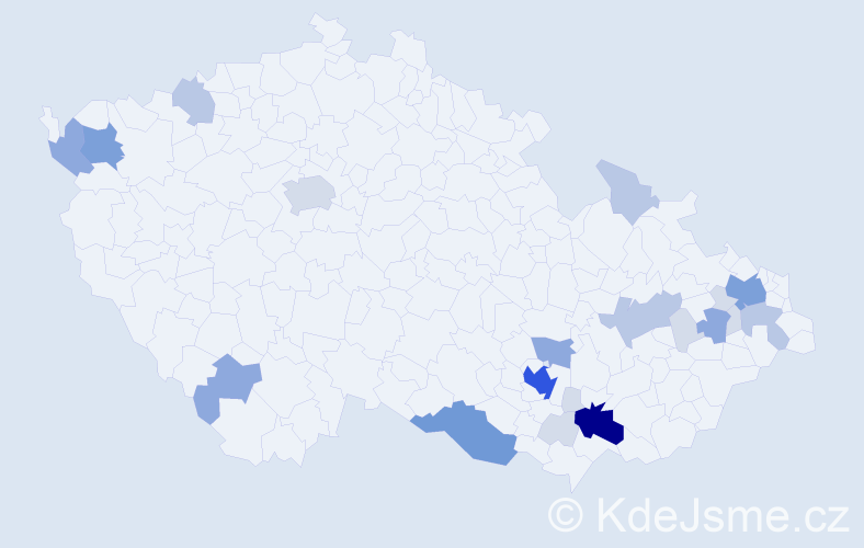 Příjmení: 'Buchlovská', počet výskytů 71 v celé ČR