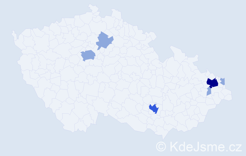Příjmení: 'Wiecek', počet výskytů 12 v celé ČR