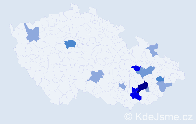 Příjmení: 'Rohleder', počet výskytů 35 v celé ČR