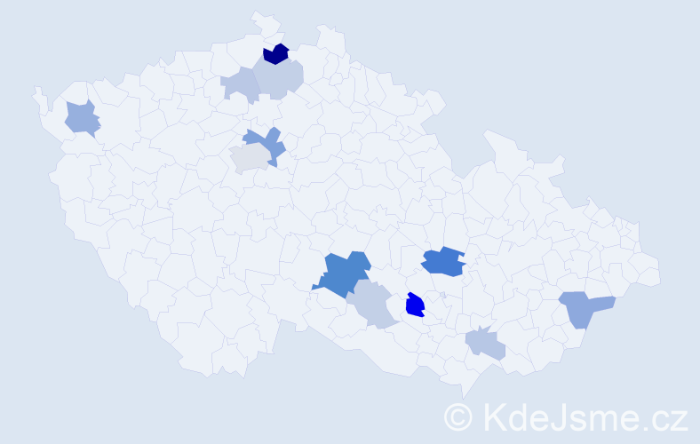 Příjmení: 'Kunka', počet výskytů 32 v celé ČR