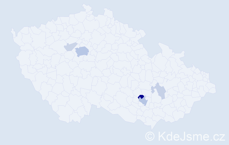 Příjmení: 'Messany', počet výskytů 20 v celé ČR