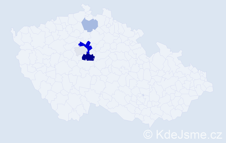 Příjmení: 'Vichera', počet výskytů 14 v celé ČR