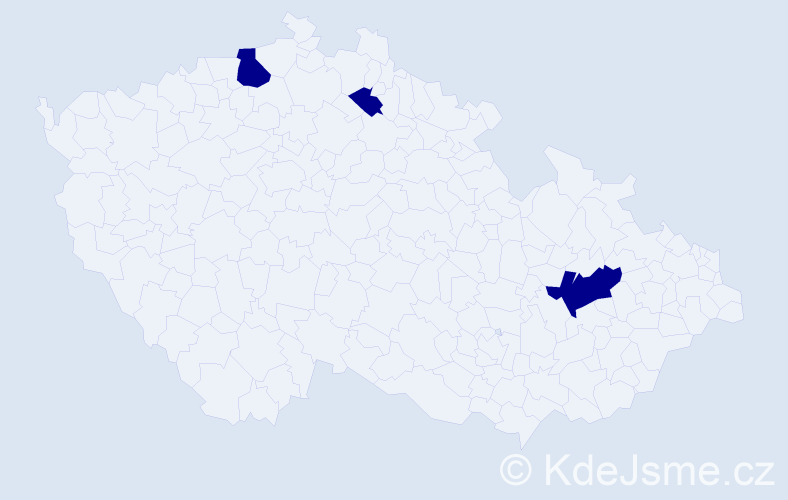 Příjmení: 'Protuš', počet výskytů 3 v celé ČR