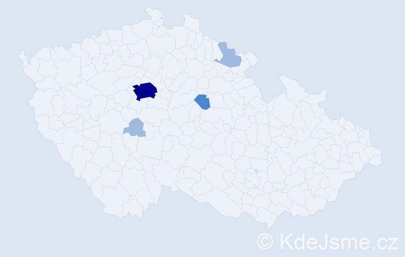 Příjmení: 'Antos', počet výskytů 8 v celé ČR